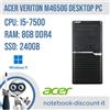 Acer Veriton M4650G Desktop PC Cpu i5-7500 Ram 8Gb DDR4 SSD 240Gb Win 11 Pro