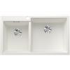 Blanco Lavello a una vasca dx con vaschetta PLEON 9 Platinum 5523061 finitura bianco da 86x50 cm - Sopratop
