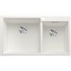 Blanco Lavello a una vasca sx con vaschetta PLEON 9 Platinum 5527640 finitura bianco da 86x50 cm - Sopratop