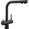 Blanco PRONTA CONSEGNA - Blanco Miscelatore a 3 vie con doppio comando e doccetta estraibile FONTAS-S II 1527737 finitura dark steel