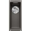 Blanco Lavello a una vasca SUBLINE 160-U Total Black 2526799 finitura grigio vulcano da 19x46 cm - Sottotop