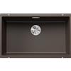 Blanco Lavello a una vasca SUBLINE 700-U Total Black 2523451 finitura caffè da 73x46 cm - Sottotop
