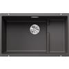 Blanco Lavello a una vasca su due piani SUBLINE 700-U Level Total Black 2523539 finitura grigio roccia da 73x46 cm - Sottotop