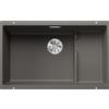Blanco Lavello a una vasca su due piani SUBLINE 700-U Level Total Black 2527355 finitura grigio vulcano da 73x46 cm - Sottotop
