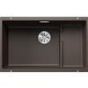 Blanco Lavello a una vasca su due piani SUBLINE 700-U Level Total Black 2523547 finitura caffè da 73x46 cm - Sottotop