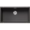 Blanco Lavello a una vasca SUBLINE 800-U Total Black 2523142 finitura grigio roccia da 83x46 cm - Sottotop