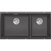 Blanco Lavello a due vasche SUBLINE 480/320-U Satin Gold 3523585 finitura grigio roccia da 85x46 cm - Sottotop
