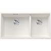 Blanco Lavello a due vasche SUBLINE 480/320-U Satin Gold 3523588 finitura bianco da 85x46 cm - Sottotop