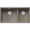 Blanco Lavello a due vasche SUBLINE 480/320-U Satin Gold 3523591 finitura tartufo da 85x46 cm - Sottotop