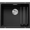 Blanco PRONTA CONSEGNA - Blanco Lavello a una vasca ETAGON 500-U Total Black 2525887 finitura nero da 53x46 cm - Sottotop