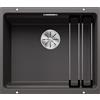 Blanco Lavello a una vasca ETAGON 500-U Total Black 2522228 finitura grigio roccia da 53x46 cm - Sottotop