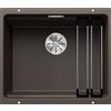 Blanco Lavello a una vasca ETAGON 500-U Total Black 2522236 finitura caffè da 53x46 cm - Sottotop