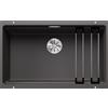 Blanco Lavello a una vasca ETAGON 700-U Total Black 2525168 finitura grigio roccia da 73x46 cm - Sottotop