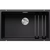 Blanco Lavello a una vasca ETAGON 700-U Dark Steel 4525891 finitura nero da 73x46 cm - Sottotop