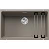Blanco Lavello a una vasca ETAGON 700-U Dark Steel 4525174 finitura tartufo da 73x46 cm - Sottotop