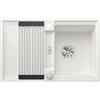 Blanco Lavello a una vasca con gocciolatoio reversibile ADIRA 45 S 1527589 finitura bianco da 78x50 cm - Sopratop