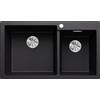 Blanco Lavello a una vasca sx con vaschetta PLEON 9 1527636 Stainless Steel finitura nero da 86x50 cm - Sopratop