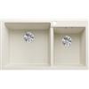 Blanco Lavello a una vasca sx con vaschetta PLEON 9 1527641 Stainless Steel finitura soft white da 86x50 cm - Sopratop