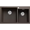 Blanco Lavello a una vasca sx con vaschetta PLEON 9 1527643 Stainless Steel finitura caffè da 86x50 cm - Sopratop