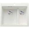 Blanco Lavello a una vasca con vaschetta PLEON 6 SPLIT Total Black 2521693 finitura bianco da 61x51 cm - Sopratop