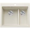 Blanco Lavello a una vasca con vaschetta PLEON 6 SPLIT Dark Steel 4527139 finitura soft white da 61x51 cm - Sopratop