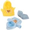 BESPORTBLE Vestiti per Orsi di Peluche da 20 Cm Felpa Cappuccio Pantaloni Morbidi Aspetto Carino Set di 3 Pezzi per Bambole Mini Orso Materiali Comodi e Riutilizzabili