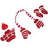 BESPORTBLE Set di Abbigliamento Invernale in Lana per Bambole Mini, Sciarpa, Guanti, Pullover e Calze, Decorativo per Scene Natalizie