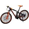 Muzrunq Finger Bike Classic Retro Lega Finger Bikes Collezione Regali Giocattoli da corsa Realistico Mini Mountain Bike Simulazione Giocattolo per Home Office Ornamenti Giocattoli e giochi arancioni