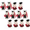Toyvian 12pezzi Orsacchiotti Di Laurea Morbidi Con Cappello Da Laurea Carino Per Decorazioni Bouquet e Regali Di Fine Anno