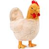 lilizzhoumax Peluche Gallina 30cm, Gallina da Fattoria Realistica Peluche, Morbido Pollo Giocattolo con Tasca Nascosta per Uovo, Decorazione Rustica Regalo Pasqua Bambini