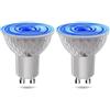 BrightWish GU10 LED blu 5W Spot Luce - Non Dimmerabile 230V GU 10 LED lampada per decorazione, luce blu 2 pezzi