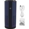 Qcwwy Purificatore D'aria Portatile per Auto, Purificatore D'aria con Ricarica USB Senza Fili con Flusso D'aria a 360 Gradi, Filtro HEPA per Rimozione Odori di Polvere di Fumo e Animali (blu scuro)