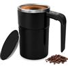 GOMETY Tazza auto-commovente, 380 ml, tazza da caffè automiscelante con indicatore di temperatura, tazza da caffè automatica automatica 304 in acciaio inox per caffè e latte tè