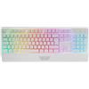 Mars Gaming MK124, tastiera full-size (100%), con cavo, USB, tasti a membrana, LED RGB, bianco