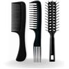 Prometea 3 Pettine Capelli Ricci Uomo Donna - Pettine Ricci - Pettine Antitironi Puas Larghi Colore Nero - Pettini per Riccioli - Parrucchiere Professionale - Made in Spagna