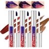 Sitovely 3 pezzi Peel Off Lip Liner Set di tatuaggi esfolianti per rossetto, lucidalabbra marrone opaco, penna resistente all'acqua, Peel Off Lip Tint Stain