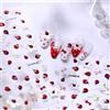 Glamoreal 5D adesivi per unghie a rilievo carini coccinelle con motivo floreale per nail art, adesivi per unghie coccinelle fiori, adesivi per unghie a fiocco in bianco con motivo floreale