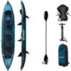 Wattsup, Kayak Gonfiabile, Gamma COD 3 posti, 460x85 cm (15'1''x33'), 100% Alta Pressione, Dropstitch, Pacchetto Completo: Pagaie Doppie Sedili Pompa Borsa da Trasporto, Fino a 250 kg, Blu
