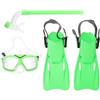 CORHAD Set Attrezzatura per Immersioni Subacquee Maschera Subacquea Professionale, Boccaglio Confortevole e Pinne Leggere in Pvc per Snorkeling Efficiente