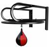 Fonowx Attrezzatura da Speed Ball Pera Piattaforma Supporto Parete Struttura in Acciaio Legno E Pu con Base Rotonda E Staffa, Stile 2 Con Piastra Nera
