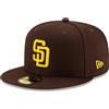 New Era San Diego Padres MLB cap 59Fifty Basecap Baseball Kappe Braun - 7 1/2-60cm (XL)