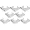 ifundom Piatto D'angolo in ABS Argento per Tavolo da Biliardo 8 Pezzi Accessorio Professionale Elegante per Protezione Angoli, per Case e Locali Commerciali