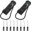 HEMOTON 10 Pezzi Clip di Fissaggio Pinna Surfboard Nero in Nylon per Longboard