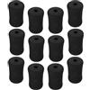 SAFIGLE 12 Pezzi Copri Rullo in Spugna Nero, Ricambio per Attrezzi Fitness | Diametro Interno 22mm, Esterno 75mm, per Roller e Gamba Macchina, Adatto a Panca e Leg Curl