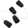 Kichvoe 2 Pezzi Adattatore per Asta da Pesca Subacquea con Connettore Tubo Acqua in Plastica e Corda di Cavallo Nero, Resistente e Compatibile per Caccia Subacquea
