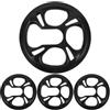BESTYASH 4 Pezzi Copri Catena Bici, Copri Corona Bici, Plastica Nero, 42t, per Guarniture a 4 Fori, Protezione Estesa per Biciclette Urbane Corsa