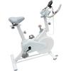 CCAUUB Cyclette Cyclette 80 kg, Monitor LCD, Volano 4 kg, Bianco