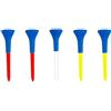 ULTECHNOVO 5 Pezzi Tee da Golf Tee per Pallina da Golf in Gomma e Plastica 74mm a Bassa Resistenza Portatile Principianti Colore Casuale