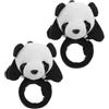 DOITOOL 2 Pezzi Decorazione per Manubrio Bici Panda in Peluche, Accessorio Creativo
