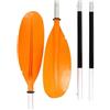 Generico Pagaia in Alluminio a 4 sezioni Doppia Lama Kayak zattera Remo 220cm gommone da Pesca Surf SUP tavola stnad up(Orange)